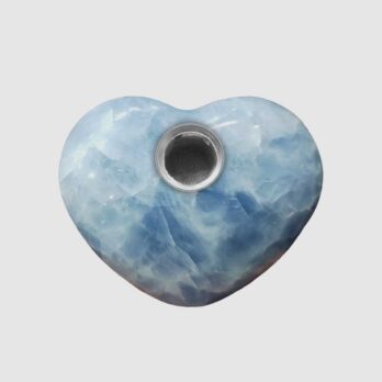 Gemstone Heart Pipe Blue Selestite