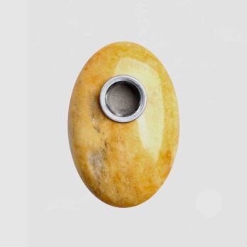 Gemstone Oval Pipe Yellow Jade