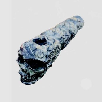 Gemstone Skull Pipe Kambaba Jasper