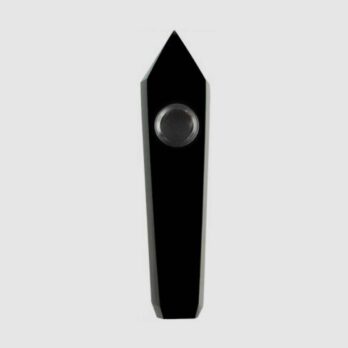 Gemstone Wand Pipe Obsidian Black