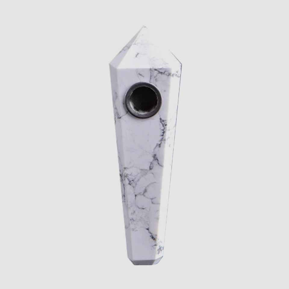 Natural Gemstone Crystal Wand Pipe Howlite