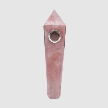 Gemstone Wand Pipe Rose Quartz
