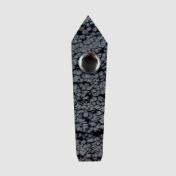 Gemstone Wand Pipe Obsidian Snow