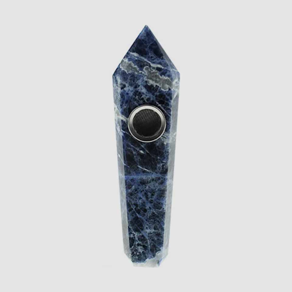 Natural Gemstone Crystal Wand Pipe Sodalite